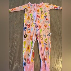 Little Sleepies Pink Alphabet Pajamas